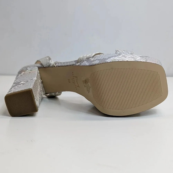 New Marc Fisher Faril Ankle Strap Platform Sandal Chic Cream Size 9 - Picture 10 of 12